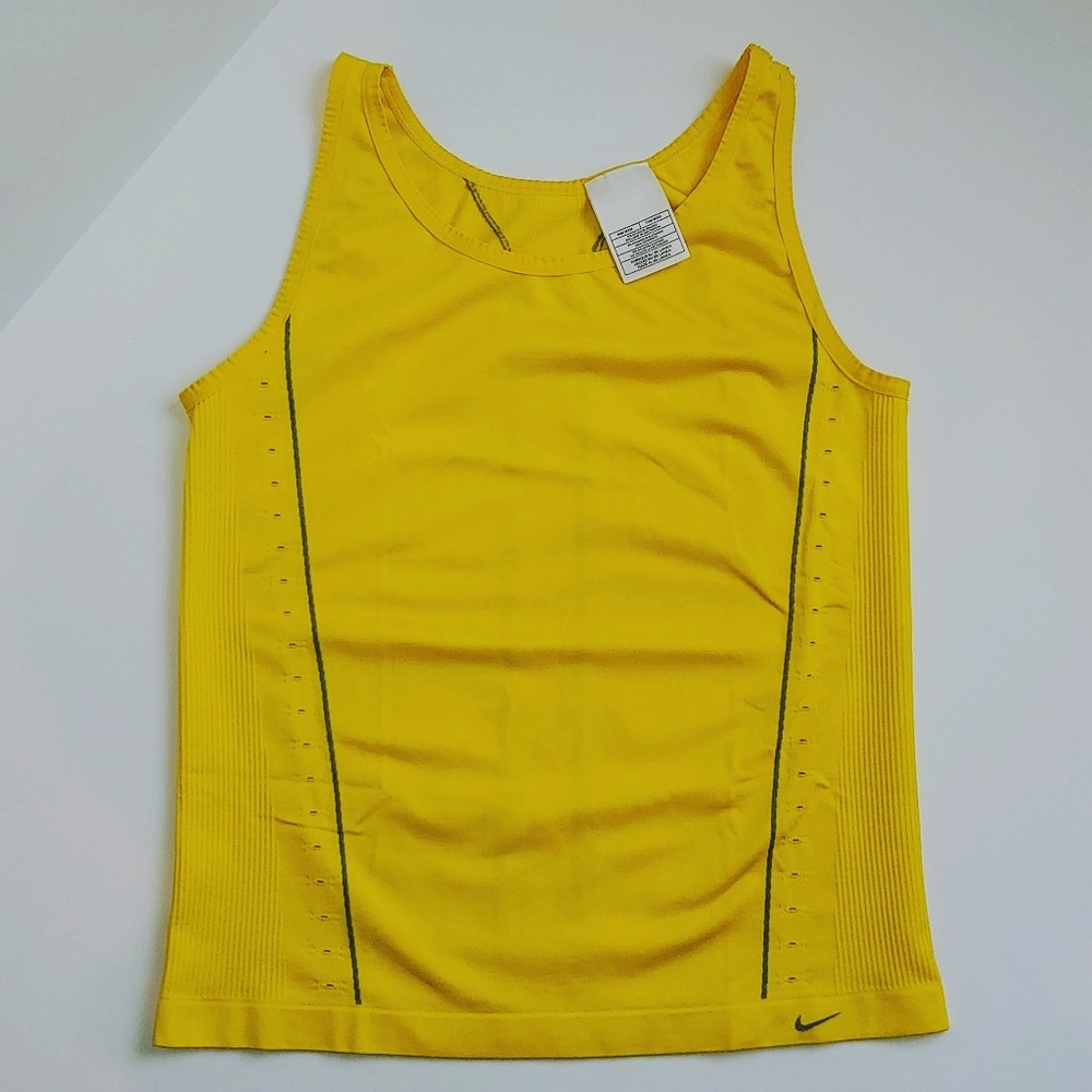 NIKE| Unique Yellow Workout Razorback Tank top